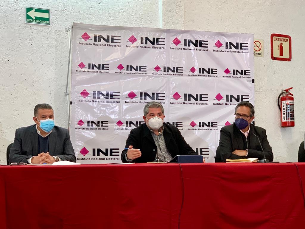 Conferencia de prensa del INE. Foto: Twitter @INEMexico